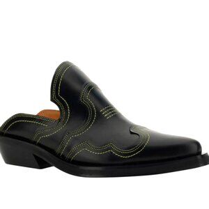 Ganni Embroidered Western Cowboy Mules